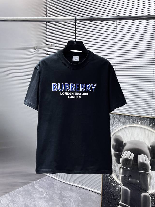 巴宝莉 Burberry 2024Ss新款 圆领 短袖 T恤 高端版本 专柜定制面料 透气舒适度高 细节无可挑剔 品牌元素设计理念 体现高品质 手感细腻柔软 呈